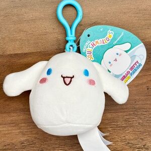 NWT SQUISHMALLOWS Sanrio Hello Kitty Plush CINNAMOROLL Clip On Key Chain Bag NEW